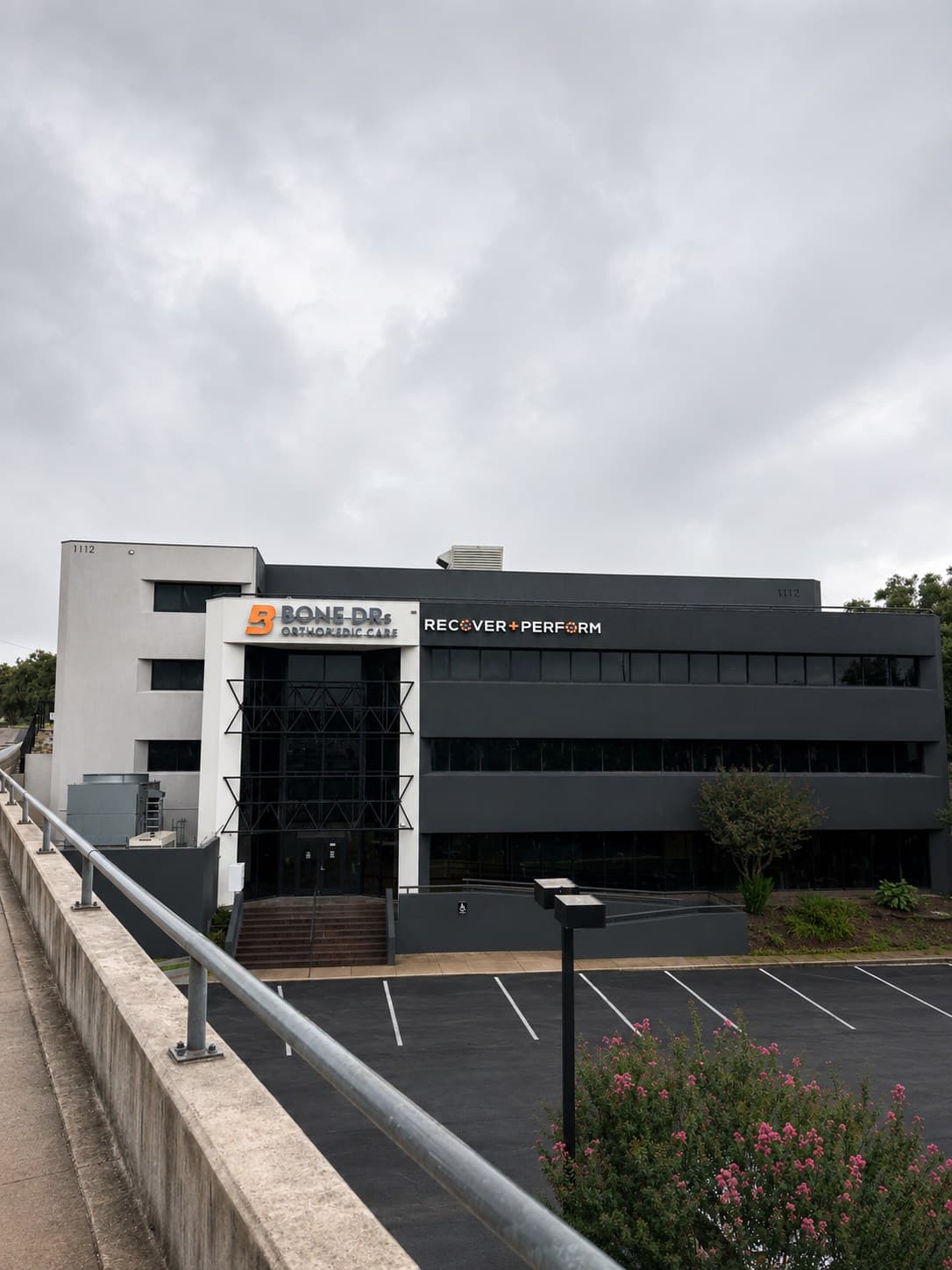 Recover + Perform and BONE DRs building exterior