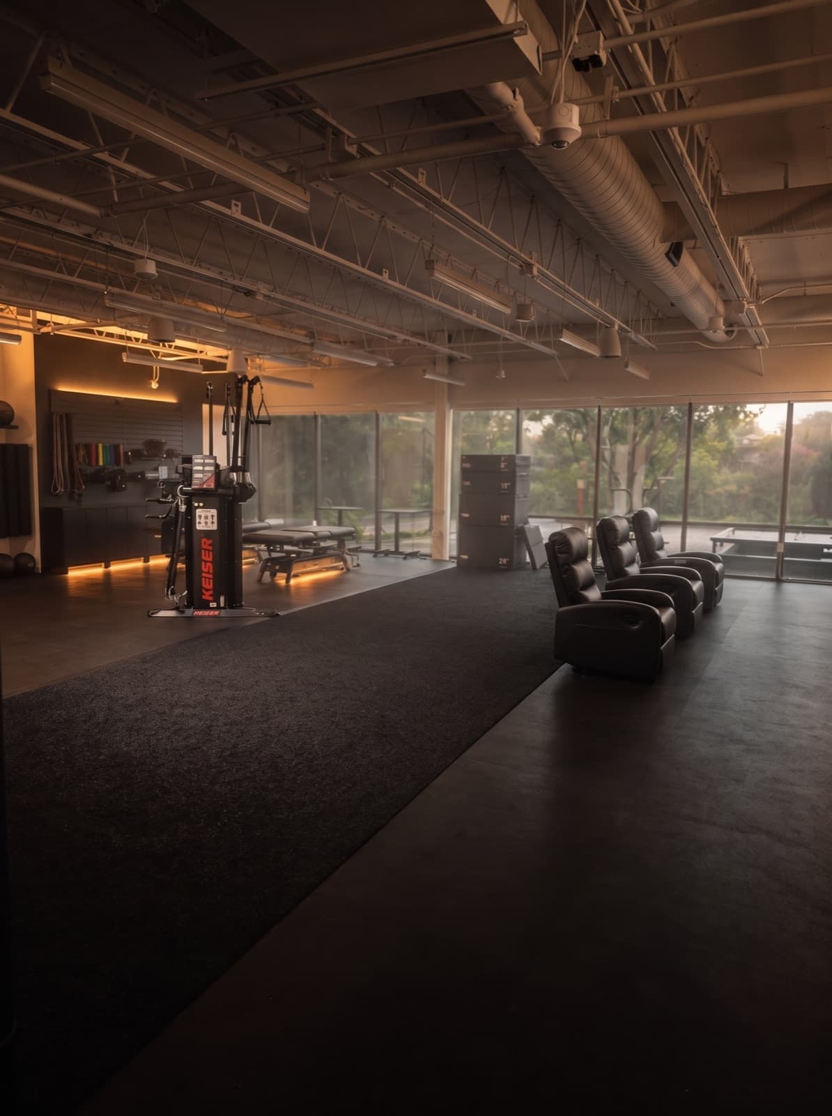 Training floor at Recover + Perform