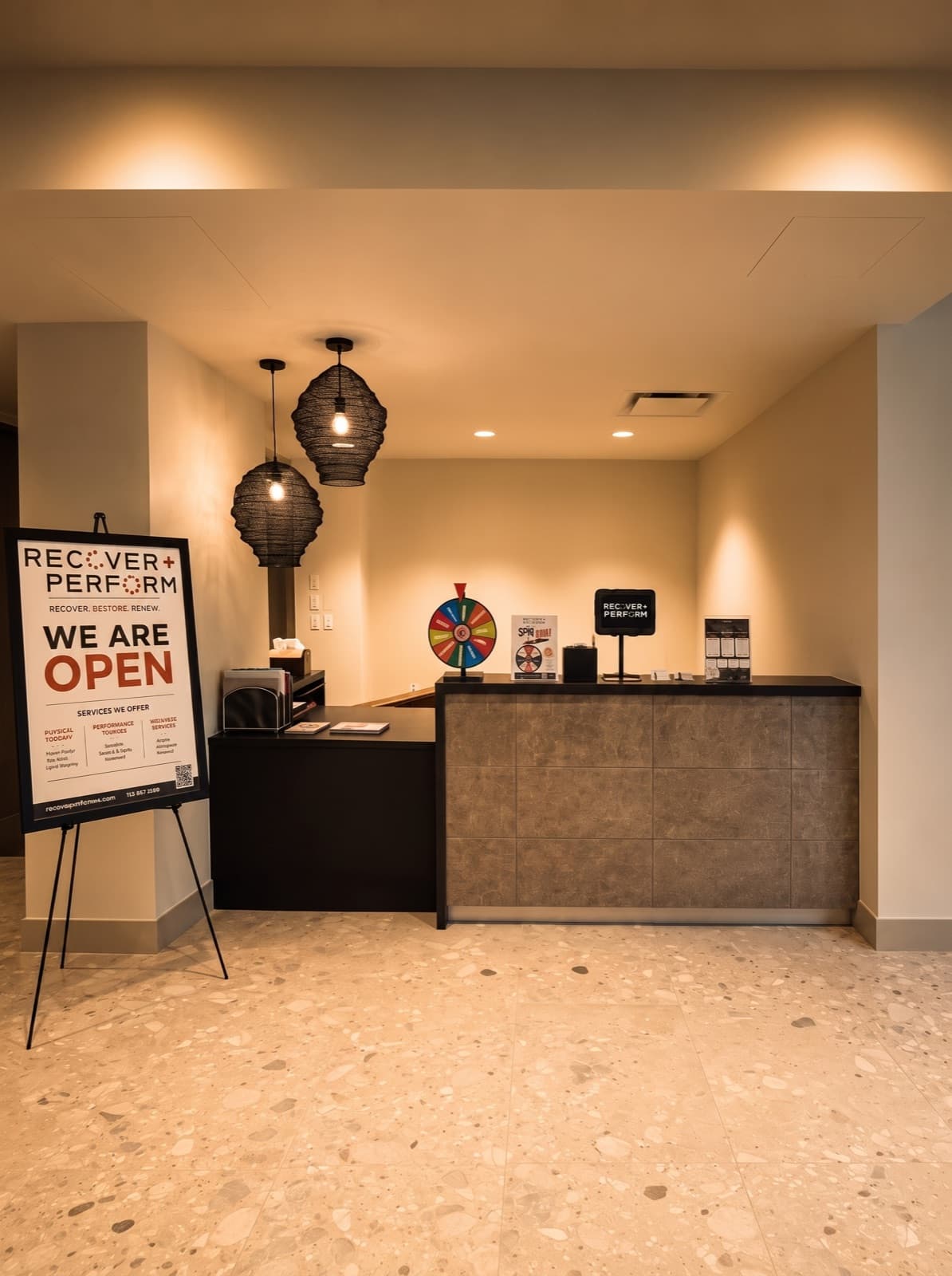 Recover + Perform reception and front desk